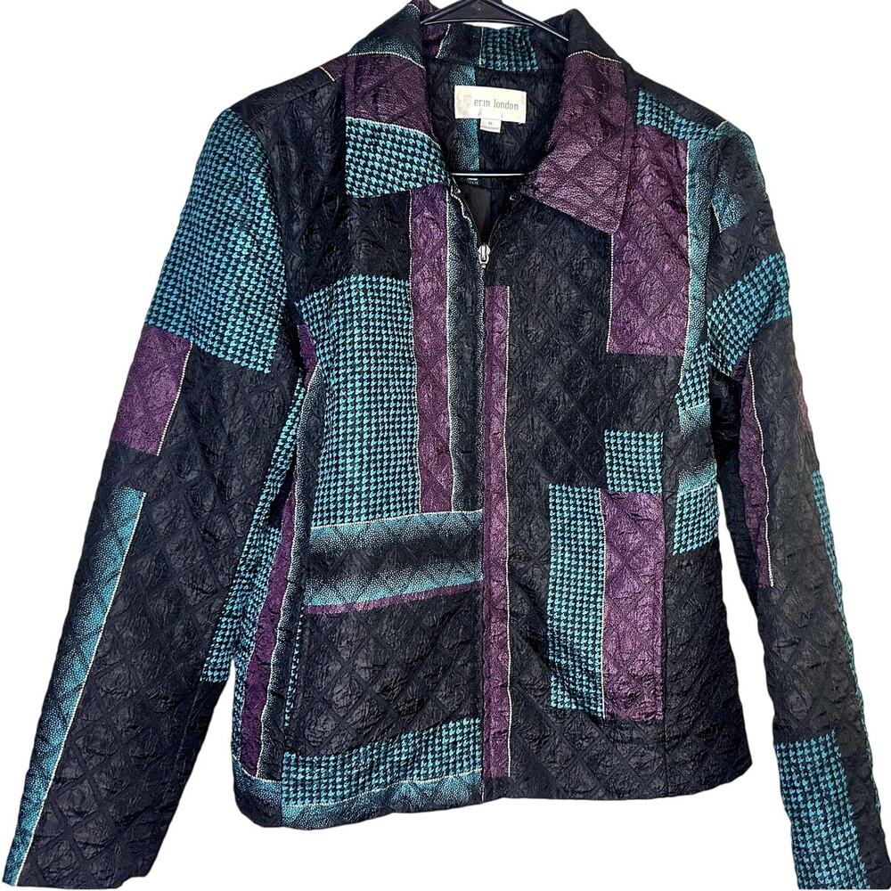 Erin London Vintage Windbreaker‎ Jacket sz M